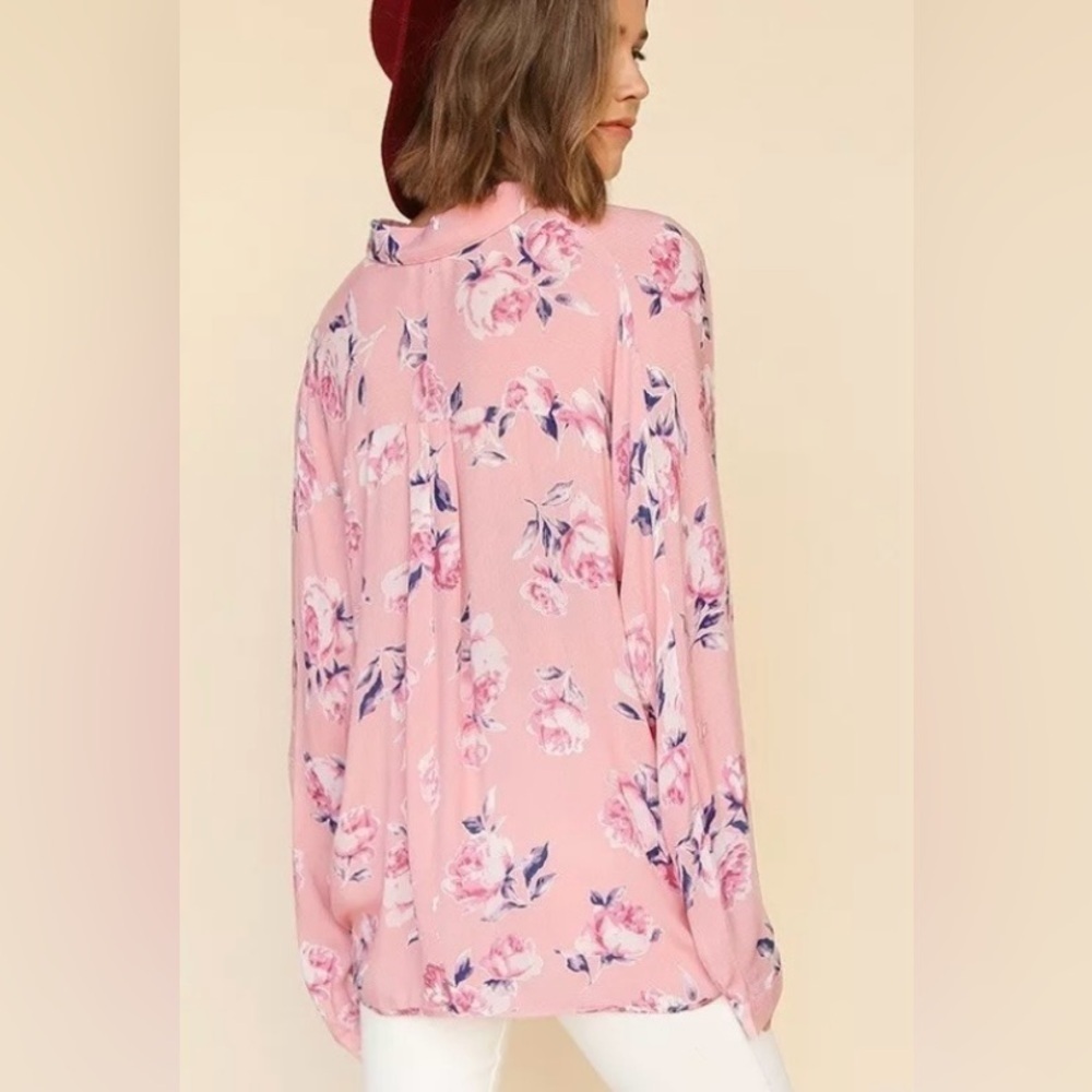 Umgee/ NWT/Floral High Low Cross/Front Hem Convertible Sleeve / various S and L - Picture 2 of 10